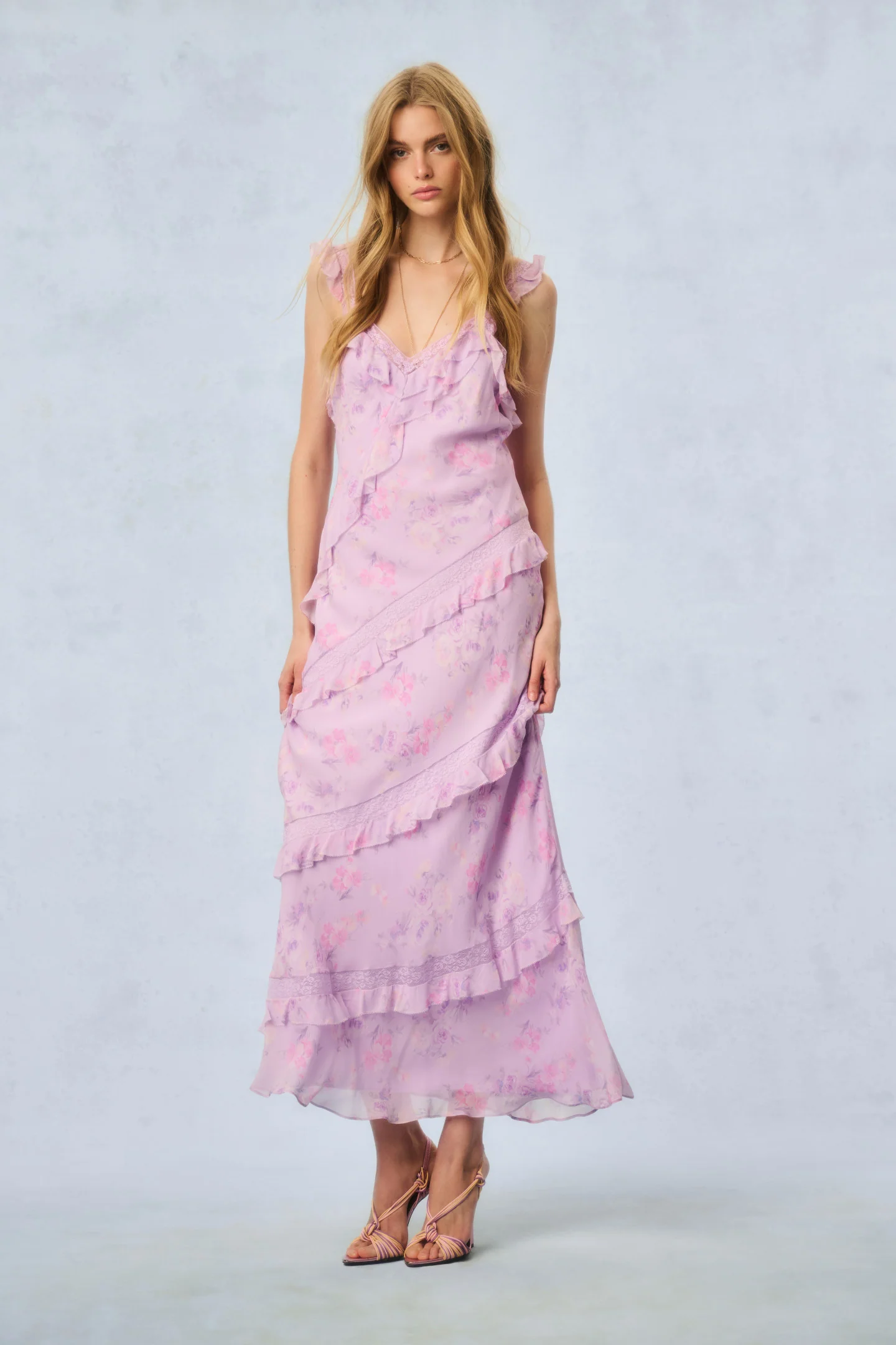 Radiance Fragrance Print Maxi Dress - Mymoui