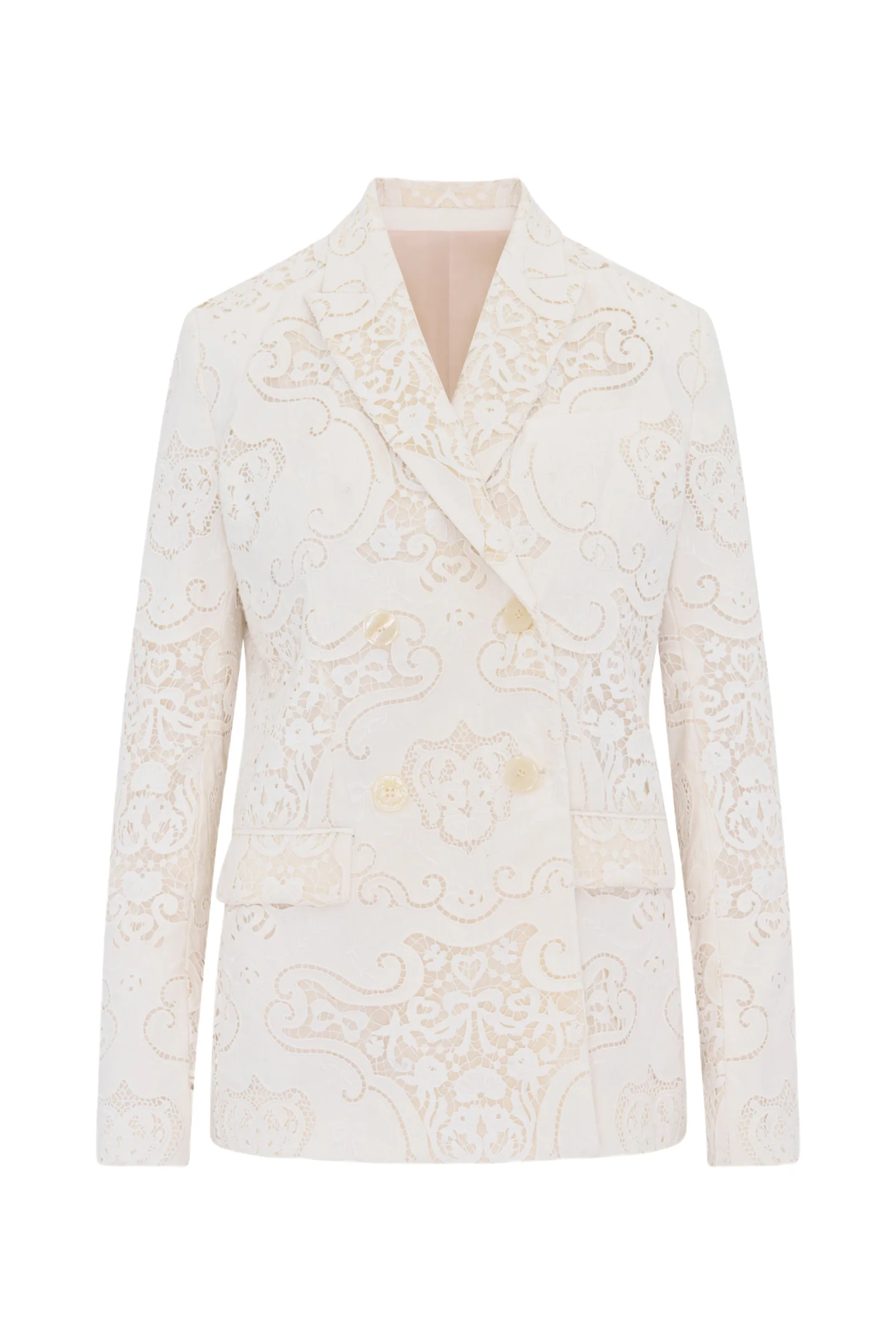 Luara Cotton Doiley Lace Blazer - Mymoui