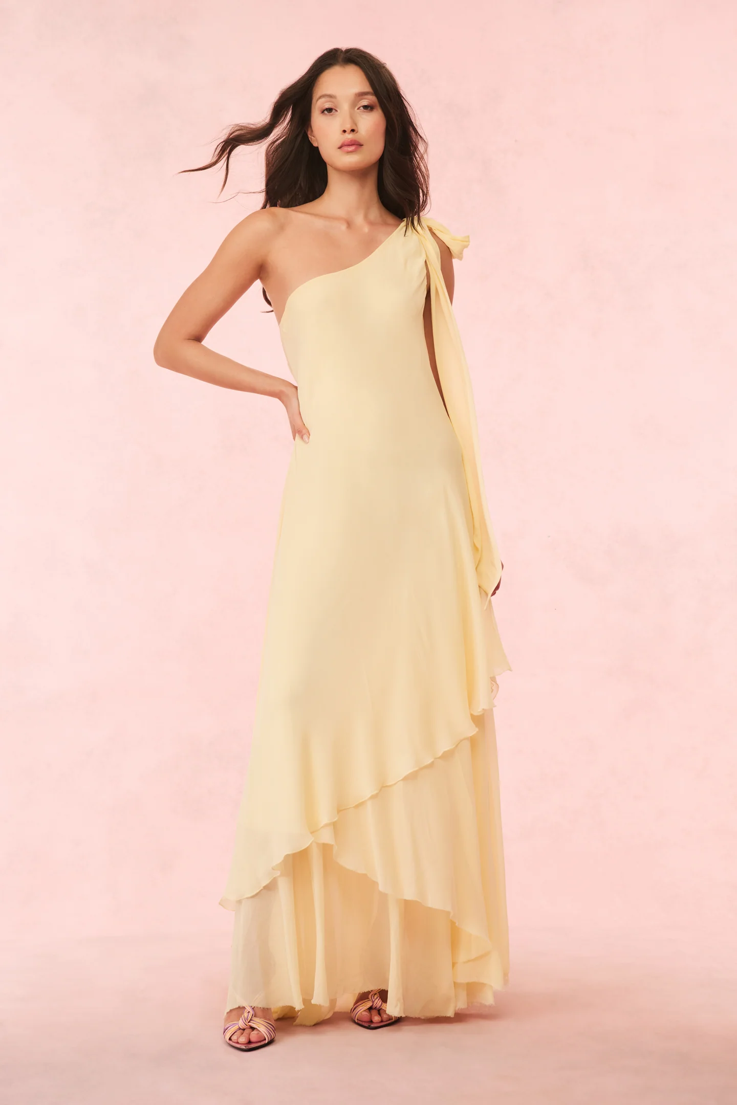 Alliara Chiffon One-Shoulder Gown - Mymoui