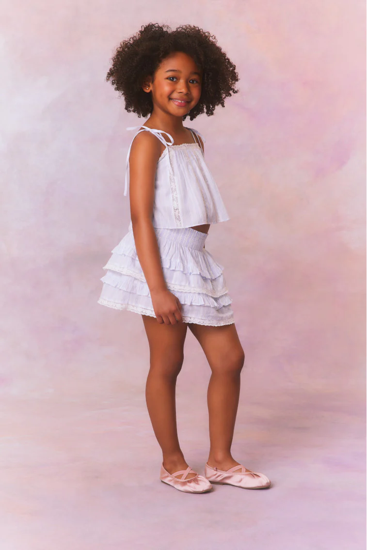 Girls Billie Cotton Stripe Skirt - Mymoui