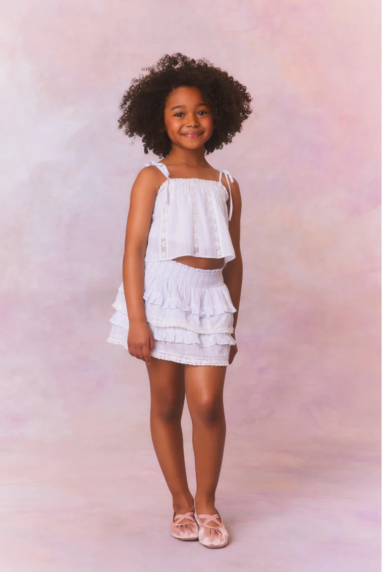 Girls Billie Cotton Stripe Skirt - Mymoui