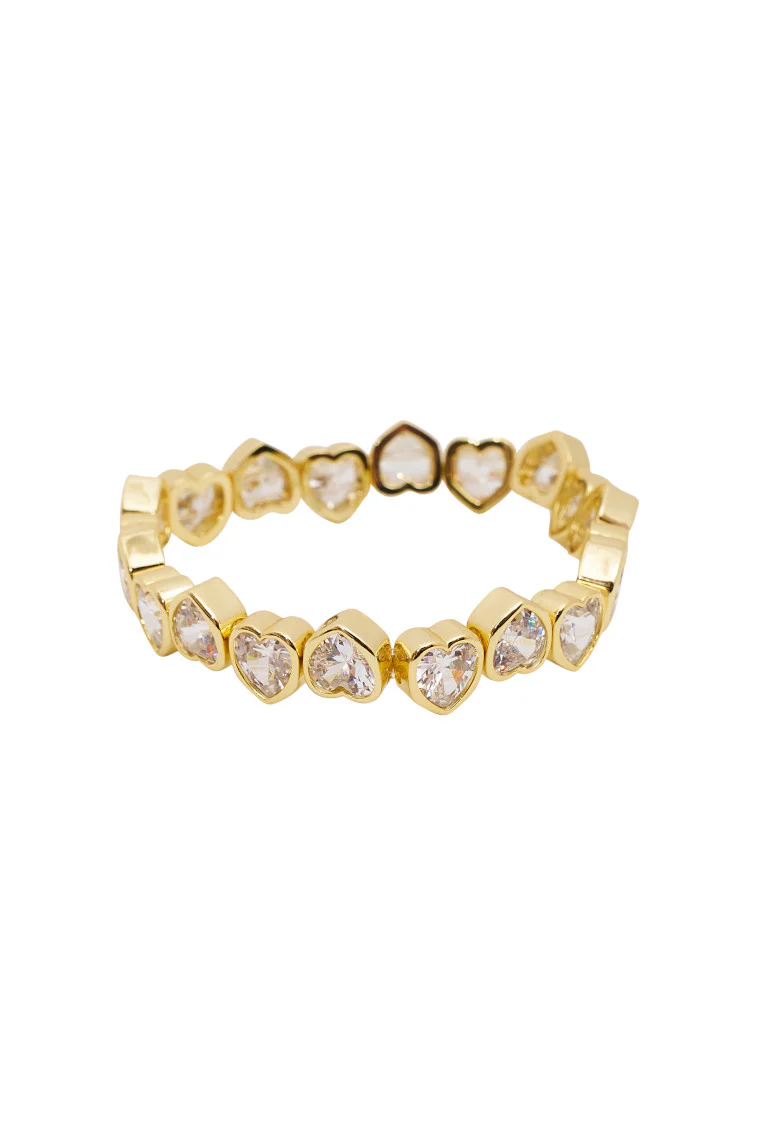 Erin Wachs Large Heart Stretch Bracelet - GOLD - Mymoui